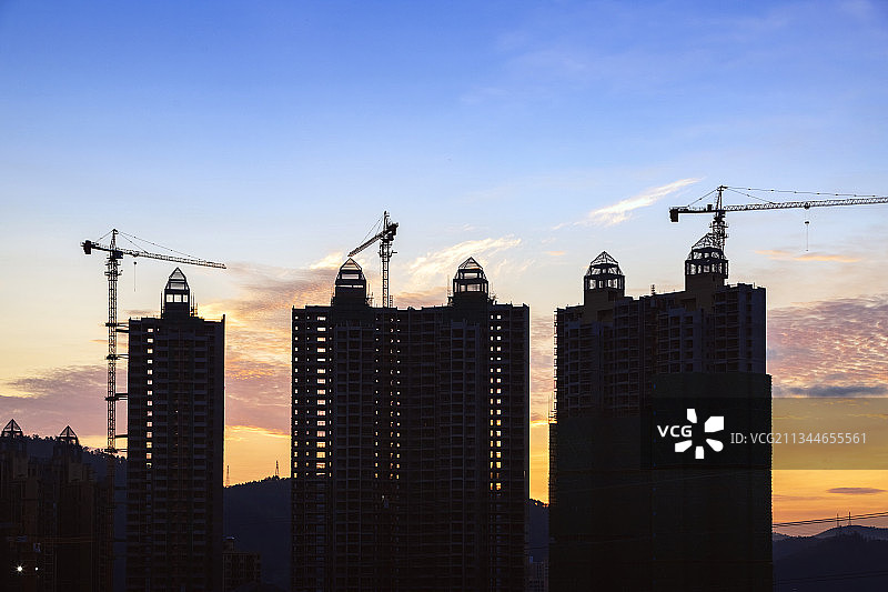 建筑剪影图片素材