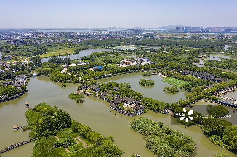 苏州常熟5A级沙家浜芦苇荡风景区图片素材