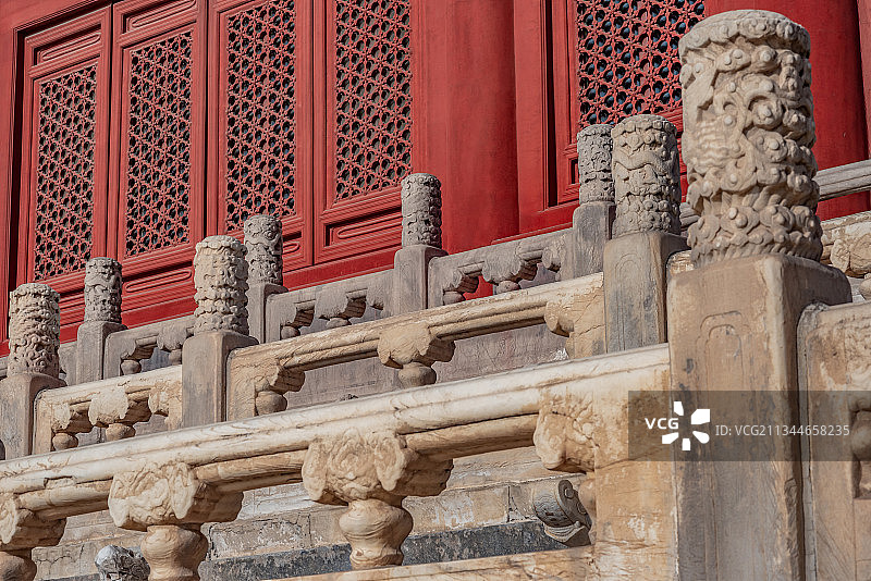 北京太庙汉白玉基座栏杆望柱图片素材