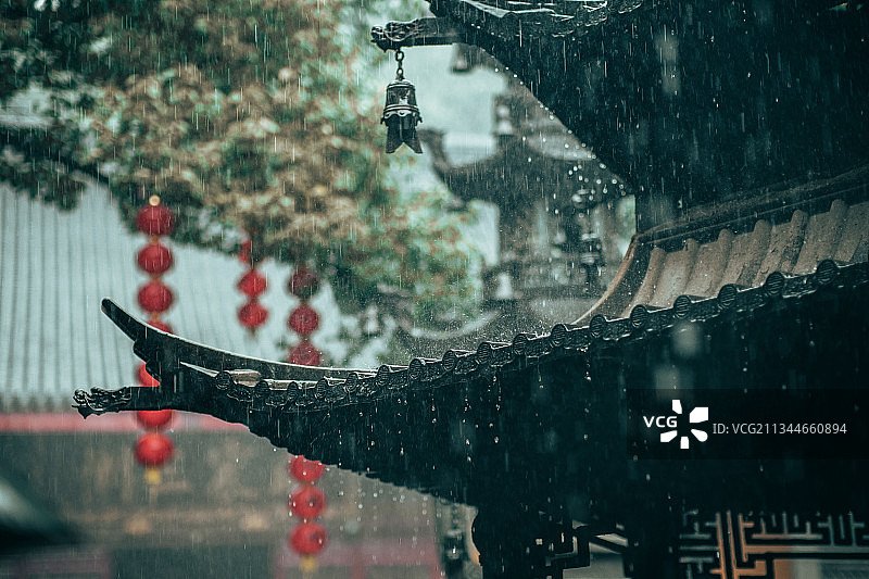 雨中上天竺图片素材