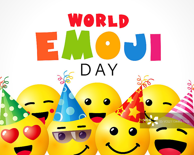 世界表情符号日微笑背景模板图片素材