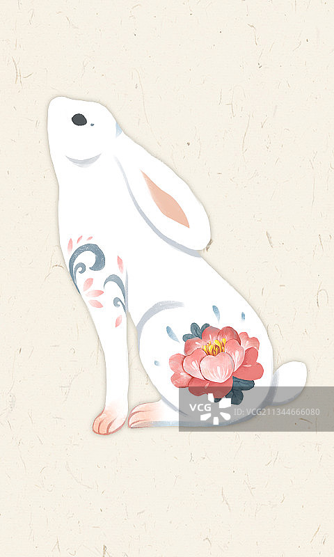 中秋节玉兔元素图片素材