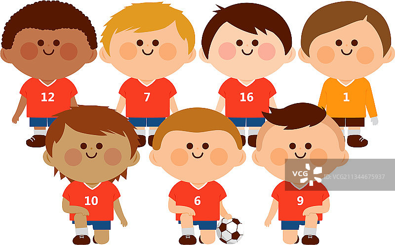 儿童足球队图片素材