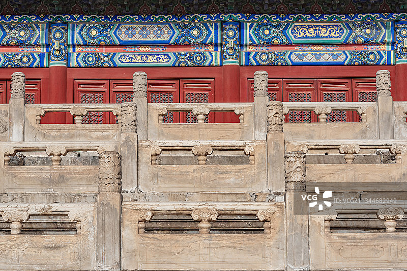 北京太庙汉白玉基座栏杆望柱图片素材