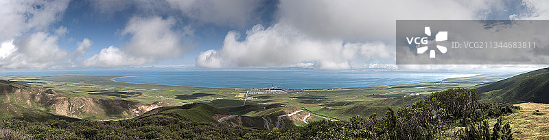 青海湖全景图片素材