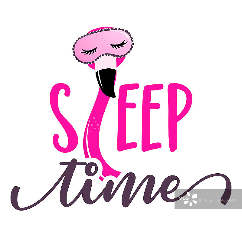 睡眠时间 - 有趣的手绘涂鸦文字图片素材