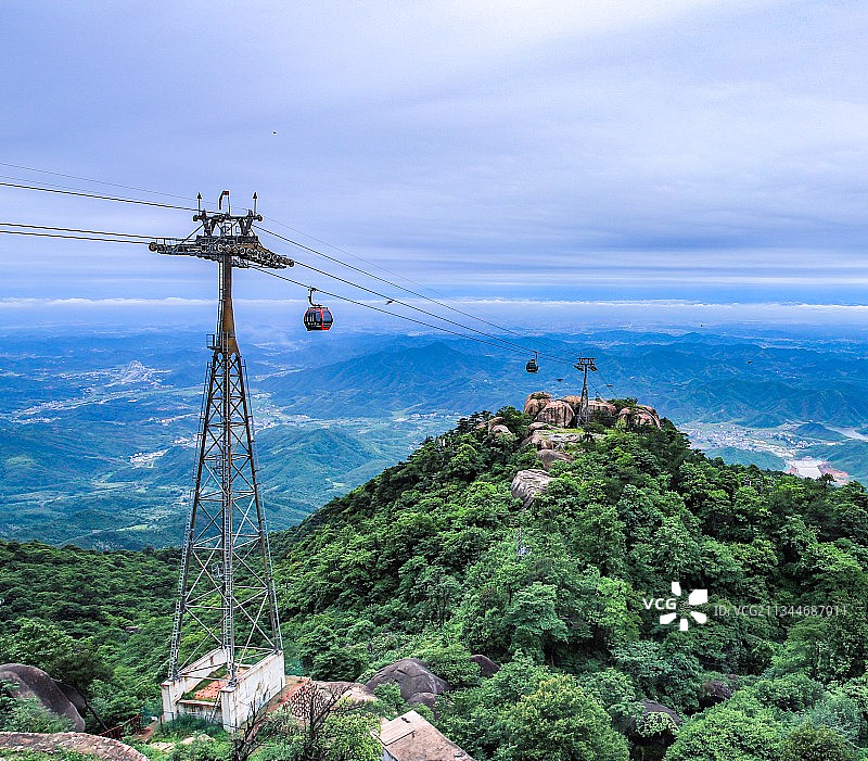 灵山缆车图片素材
