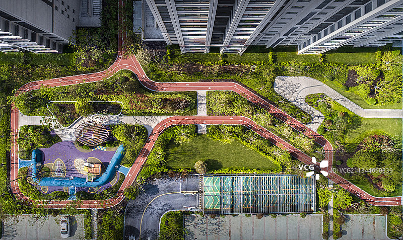 居住区，健身场所，跑道，儿童乐园图片素材