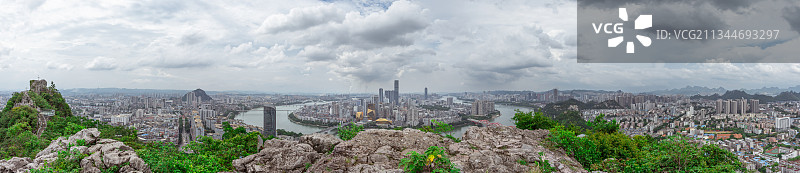 柳州阴天多云全景一图片素材