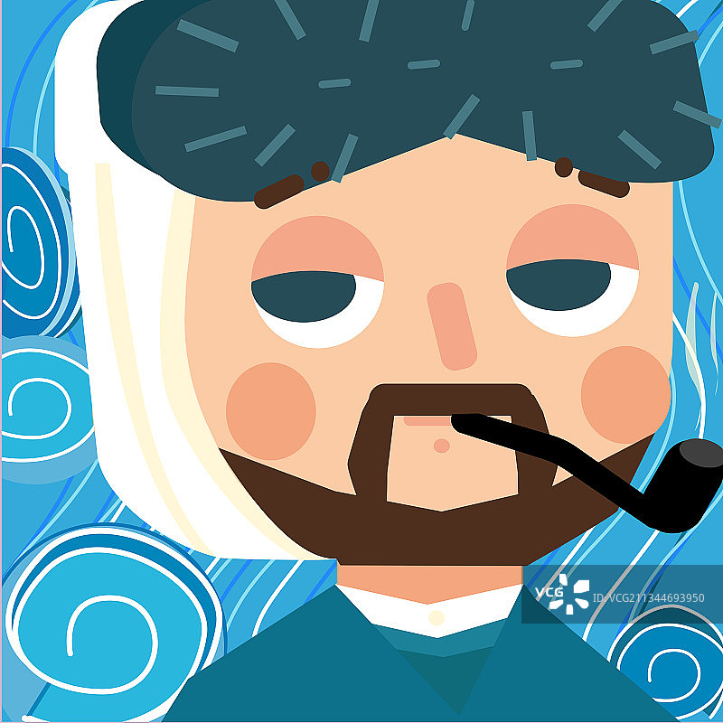 割掉耳朵的梵高自画像图片素材