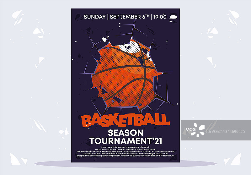 篮球比赛海报模板图片素材