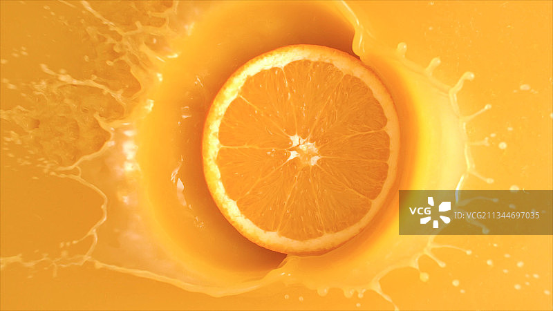 橙子切片特写图片素材