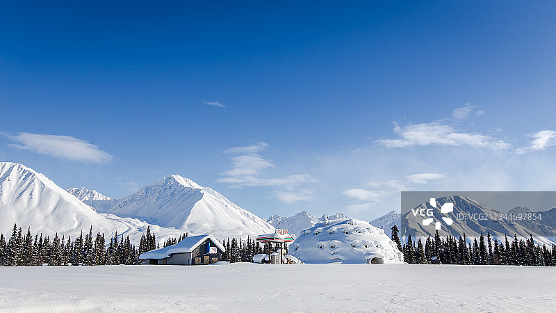 阿拉斯加雪景图片素材