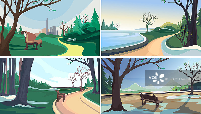春季公园合集图片素材