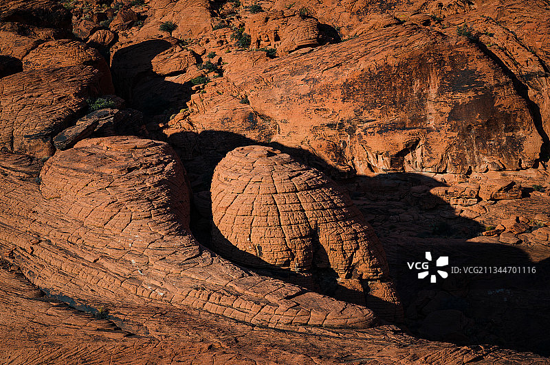 美国红石峡谷岩层高角度风景图片素材