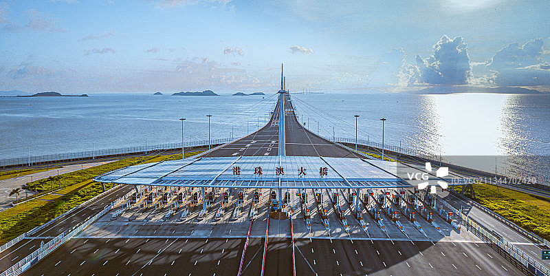 珠海 澳门 香港 港珠澳大桥 出入境口岸 人工岛图片素材