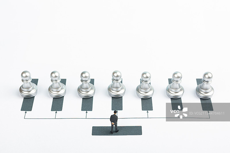 微缩景观领导团队关系网连接组织架职业规划职业晋升升职图片素材