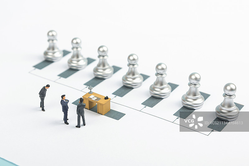 微缩景观领导团队关系网连接组织架职业规划职业晋升升职图片素材