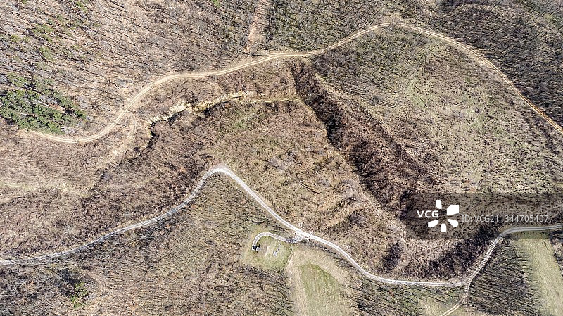 匈牙利大地鸟瞰图图片素材