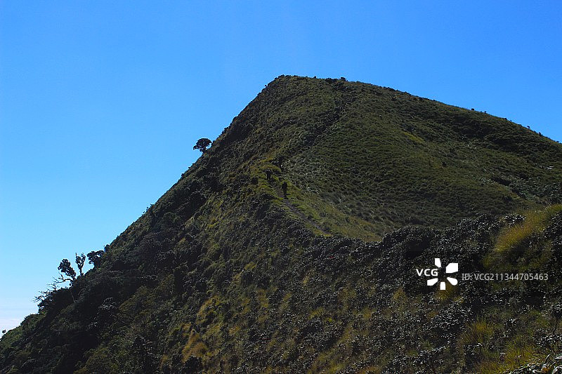蓝天下的山景，印度图片素材