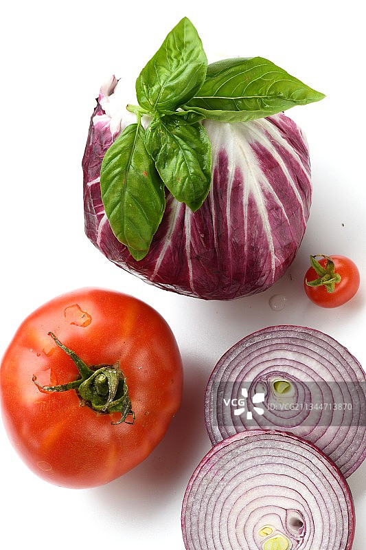 法国白色背景蔬菜特写图片素材