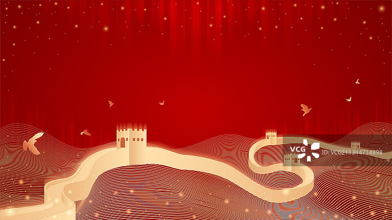 长城插画图片素材