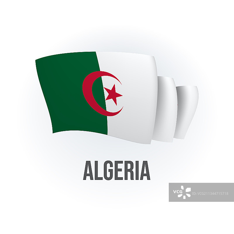 阿尔及利亚旗帜图片素材