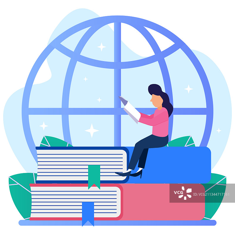 卡通人物学生图片素材