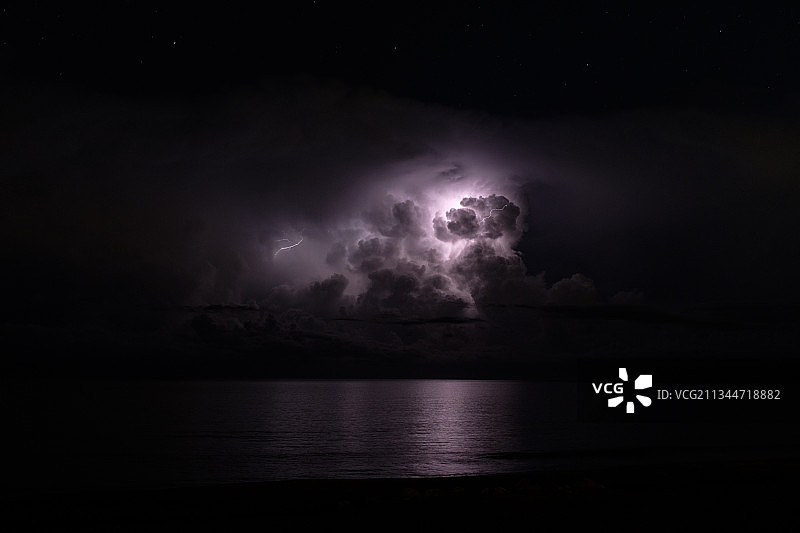 美国佛罗里达州鹿field滩暴风云海景图片素材