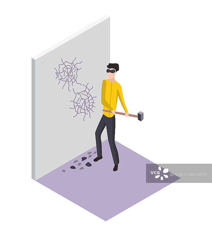 2.5D工人房屋维修图片素材