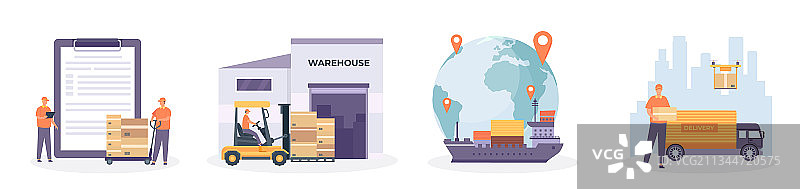 全球物流链国际供应图片素材