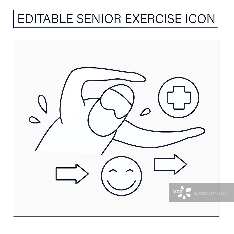 游泳线条图标图片素材
