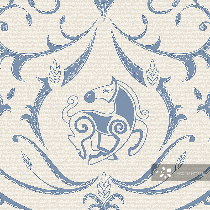 中世纪风格马匹图案图片素材