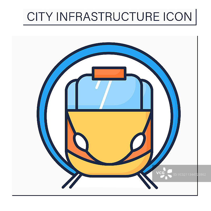地铁彩色图标图片素材