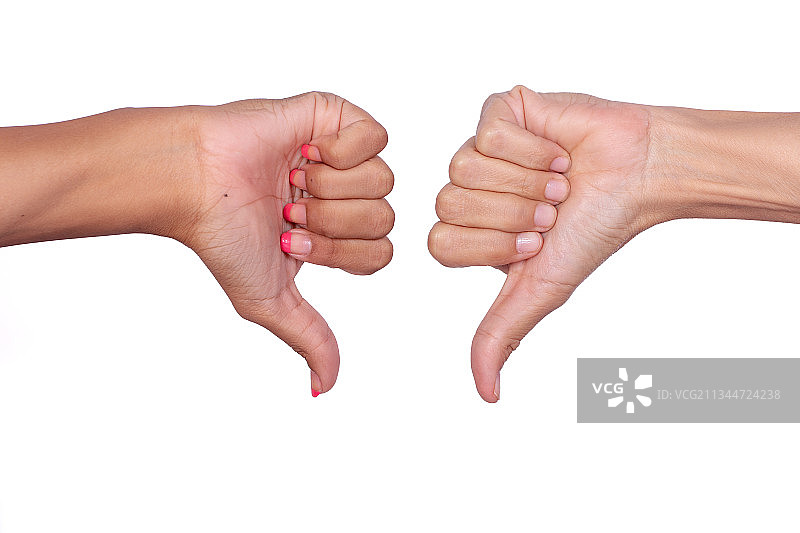 在白色背景下手势的人们（圣克拉拉，古巴）图片素材