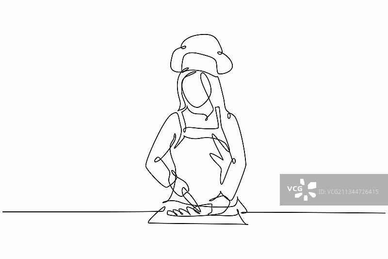 快乐的年轻人单线画图片素材