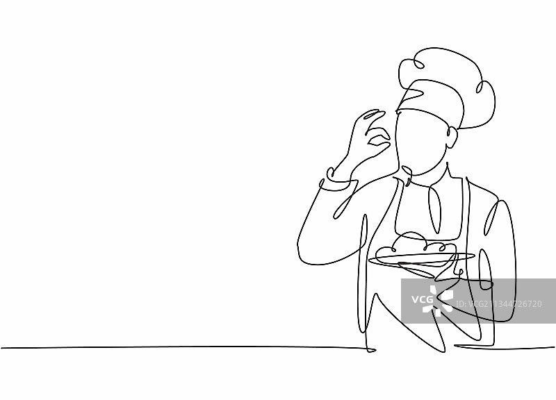 单线画：有魅力的年轻男人图片素材