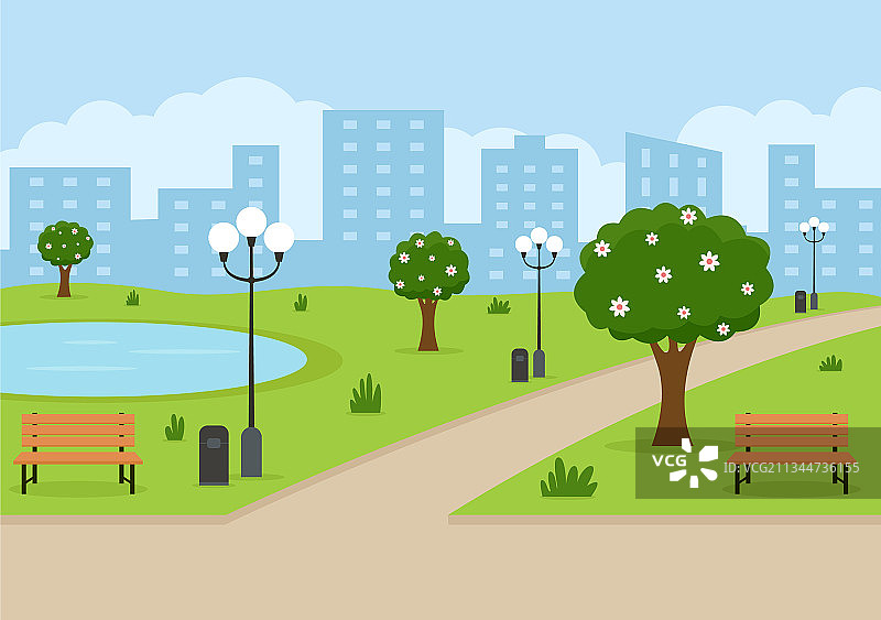 城市公园：人们运动休闲图片素材