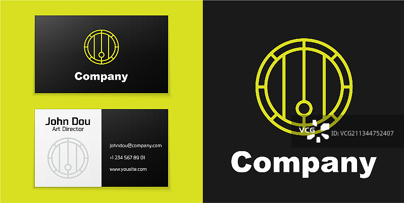 木桶线条标志图片素材