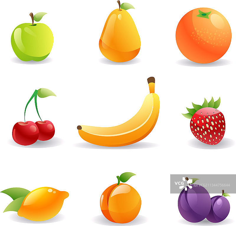 各种新鲜多汁水果健康合集图片素材