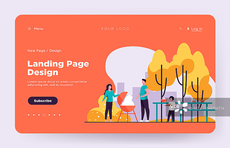 父亲在野餐时烤肉图片素材