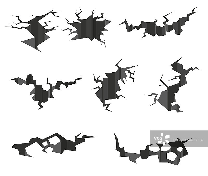 地震裂缝图片素材