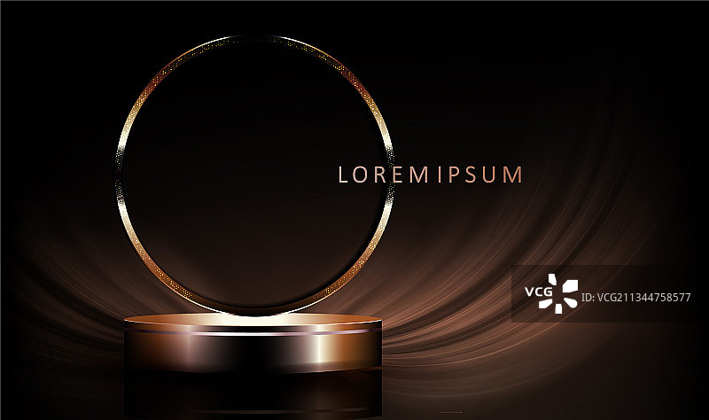 黑色几何圆形舞台图片素材