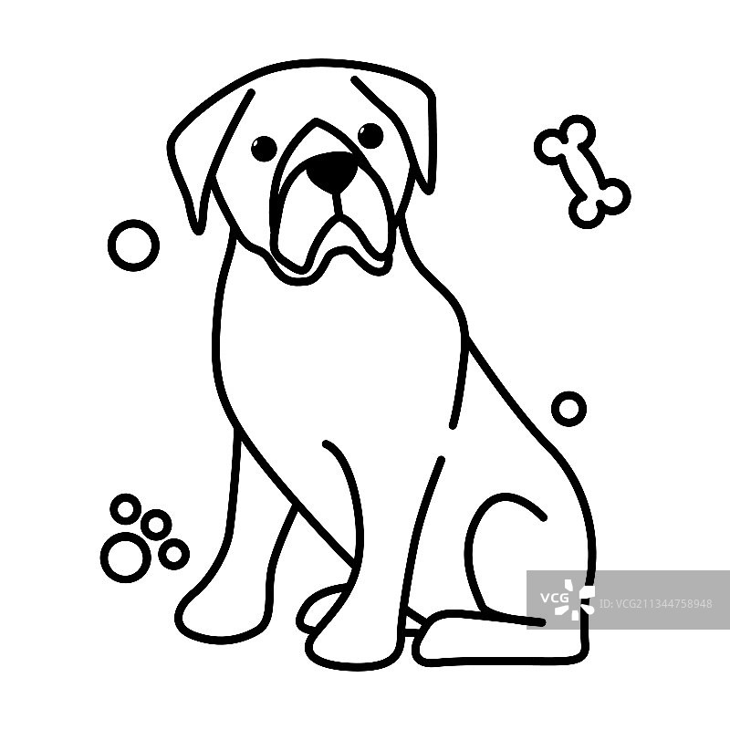 可爱卡通大狗图标图片素材