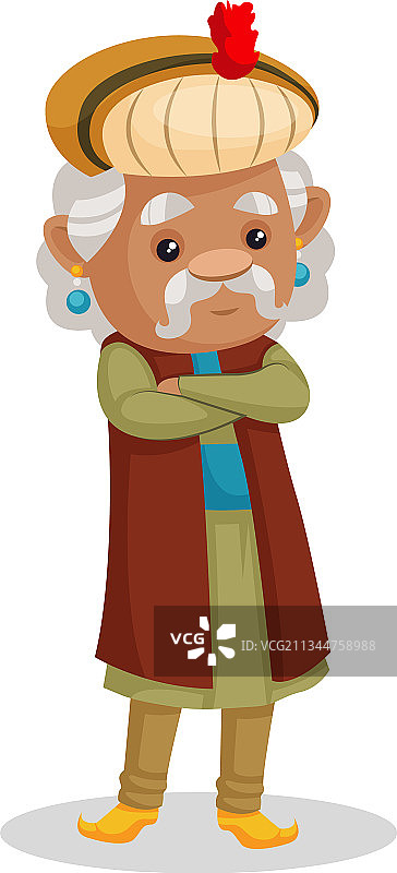 阿克巴国王卡通人物图片素材