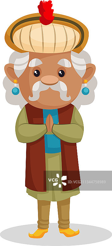 阿克巴国王卡通人物图片素材