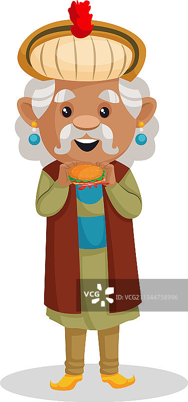 阿克巴国王卡通人物图片素材