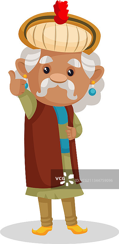 阿克巴国王卡通人物图片素材