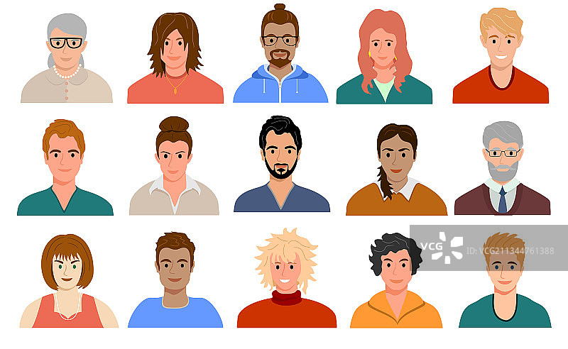 多国籍混合年龄人群头像图片素材