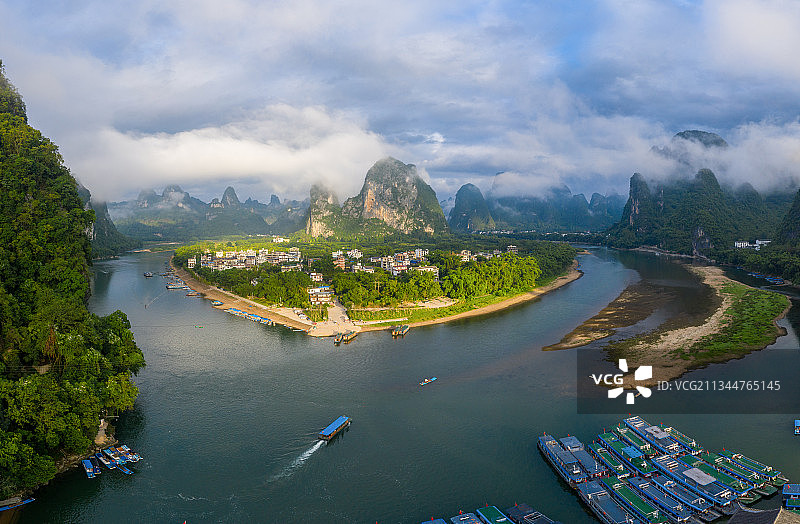 桂林兴坪码头图片素材